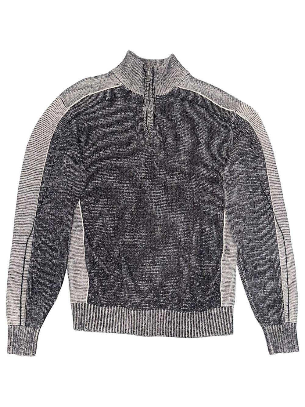 BKE Buckle Sweater Mens Size L Knit 1/4 Zip Mock Neck Pullover Athletic Fit